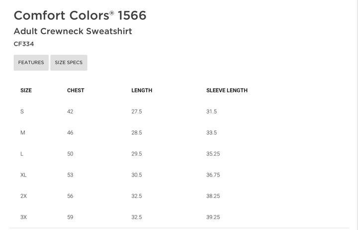 Comfort Colors CF334 -Custom Logo Design