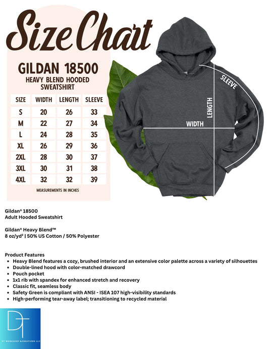 Custom Gildan 18500 Hooded Sweatshirt Order - DT Workshop & Creations