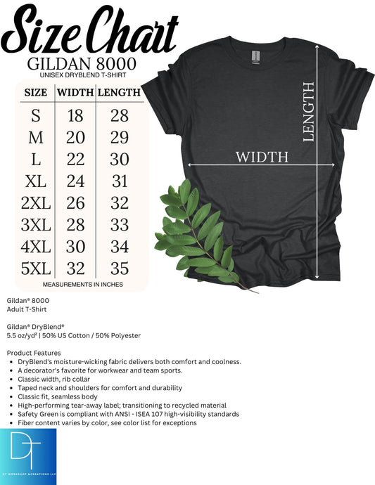 Custom Gildan 8000 T-Shirt Order - DT Workshop & Creations